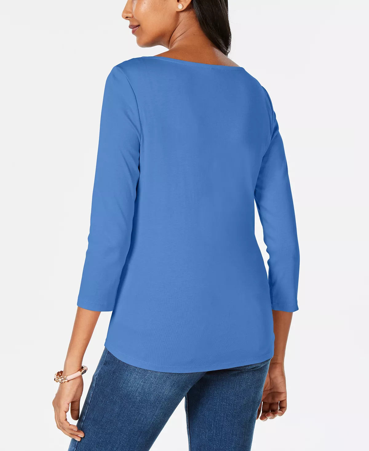 Charter Club Women's Pima Cotton Boat-Neck Top, Created For Macy's 7 Charter Club Women's Pima Cotton Boat-Neck Top, Created For Macy's - Image 7