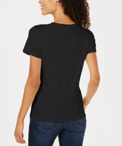 Karen Scott Hort Sleeve Henley Top, Created For Macy's 23 Karen Scott Hort Sleeve Henley Top, Created For Macy's -CeCe cloth-shop 10741416 fpx