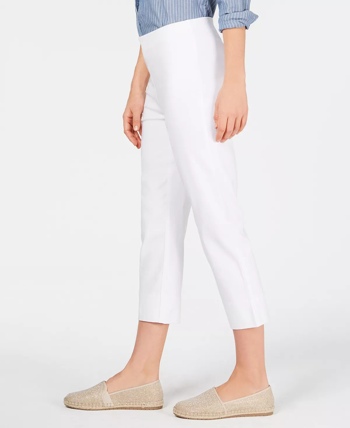 Charter Club Women's Chelsea Pull-On Tummy-Control Capris, Created For Macy's 4 Charter Club Women's Chelsea Pull-On Tummy-Control Capris, Created For Macy's - Image 4