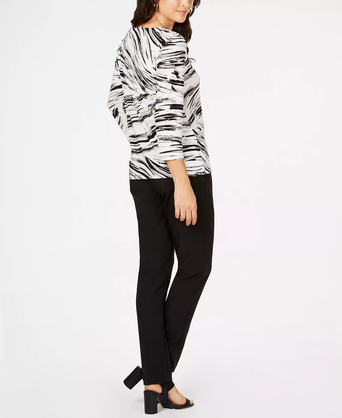 JM Collection Printed Jacquard Top, In Regular And Petite, Created For Macy's 2 JM Collection Printed Jacquard Top, In Regular And Petite, Created For Macy's - Image 2