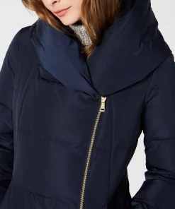 Cole Haan Signature Asymmetrical Pillow-Collar Down Puffer Coat -CeCe cloth-shop 13683805 fpx