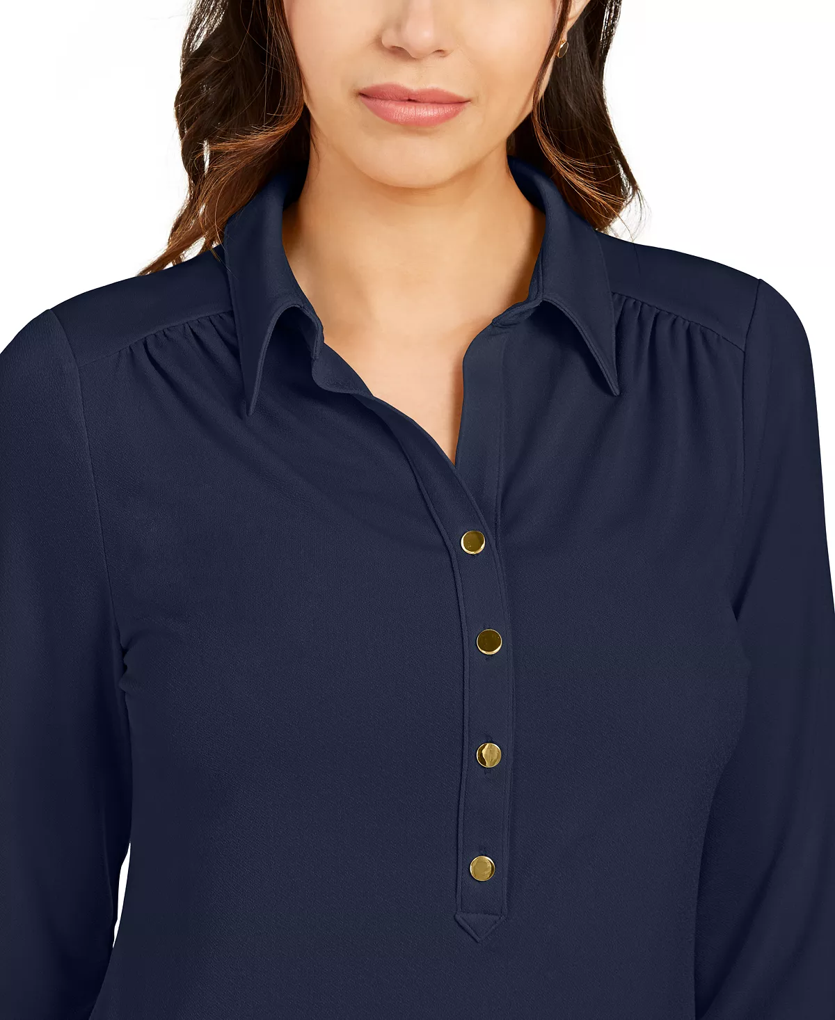 Charter Club Women's Knit Polo Shirt, Created For Macy's 3 Charter Club Women's Knit Polo Shirt, Created For Macy's - Image 3
