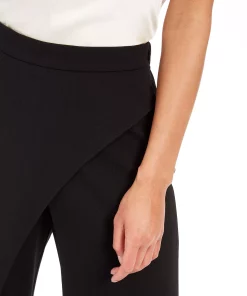 Adrianna Papell Crepe Draped-Front Wide-Leg Pants 10 Adrianna Papell Crepe Draped-Front Wide-Leg Pants -CeCe cloth-shop 15069365 fpx