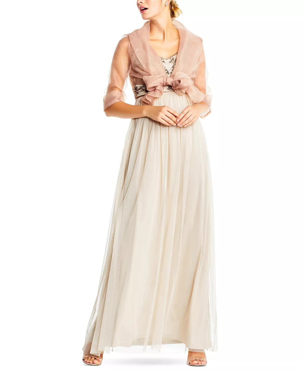 Adrianna Papell Organza Wrap Jacket 4 Adrianna Papell Organza Wrap Jacket - Image 4