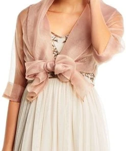 Adrianna Papell Organza Wrap Jacket 8 Adrianna Papell Organza Wrap Jacket -CeCe cloth-shop 16476769 fpx