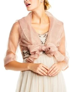 Adrianna Papell Organza Wrap Jacket