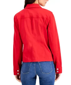 Charter Club Women's Denim Jacket, Created For Macy's -CeCe cloth-shop 16955661 fpx