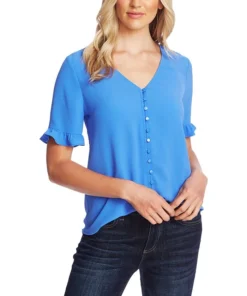 CeCe Ruffled-Sleeve Blouse