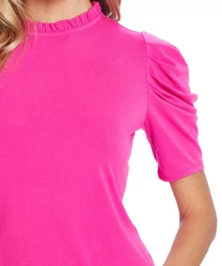 CeCe Women's Puff-Sleeve Ruffled-Neck Top -CeCe cloth-shop 17670306 fpx