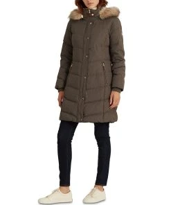Lauren Ralph Lauren Hooded Down Coat, Created For Macy's