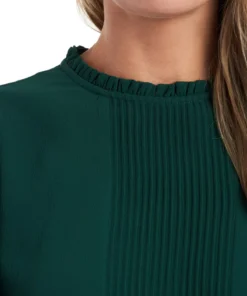 CeCe Women's Long Sleeve Smocked Pin-Tuck Blouse -CeCe cloth-shop 17746109 fpx