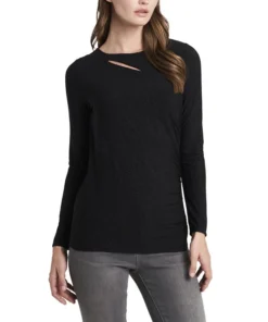 Vince Camuto Women's Sparkle Jersey Cutout Top