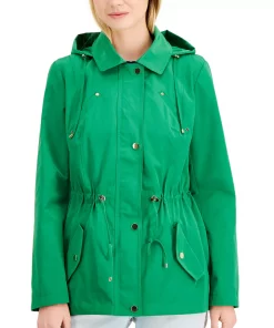 Charter Club Women's Water-Resistant Hooded Anorak Jacket, Created For Macy's -CeCe cloth-shop 18238768 fpx