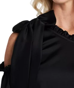 CeCe Womne's Ruffled One-Shoulder Long Sleeve Bow Blouse -CeCe cloth-shop 18255155 fpx