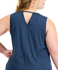 ID Ideology Plus Size Keyhole-Back Tank Top, Created For Macy's 12 ID Ideology Plus Size Keyhole-Back Tank Top, Created For Macy's -CeCe cloth-shop 18534243 fpx