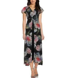 Adrianna Papell Floral Print Jumpsuit