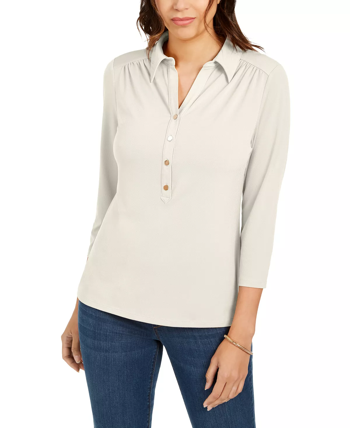 Charter Club Women's Knit Polo Shirt, Created For Macy's 1 Charter Club Women's Knit Polo Shirt, Created For Macy's