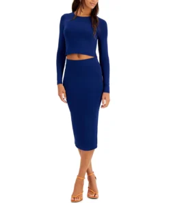 Bar III Odycon Long-Sleeve Cropped Top, Created For Macy's -CeCe cloth-shop 19332070 fpx