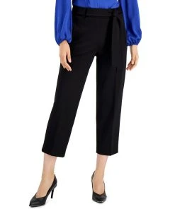 Bar III Women's Tie Front Capris Pants, Created For Macy's