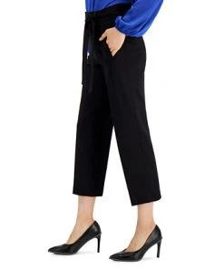 Bar III Women's Tie Front Capris Pants, Created For Macy's -CeCe cloth-shop 19380184 fpx