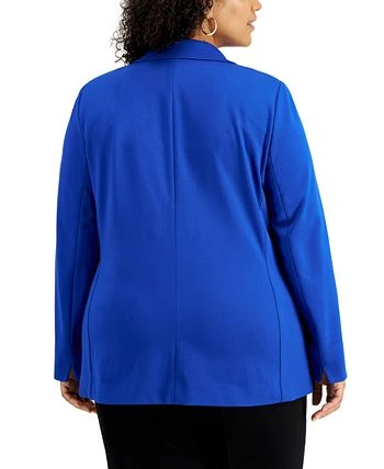 Bar III Plus Size One Button Blazer, Created For Macy's 5 Bar III Plus Size One Button Blazer, Created For Macy's - Image 5