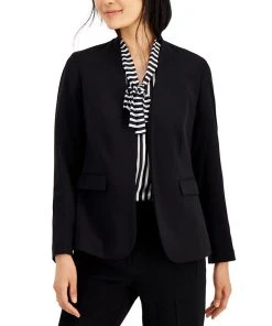 Bar III Women's Collarless Open-Front Blazer, Created For Macy's