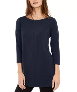 Alfani Women's Boat-Neck 3/4-Sleeve Tunic, Created For Macy's -CeCe cloth-shop 19584807 fpx