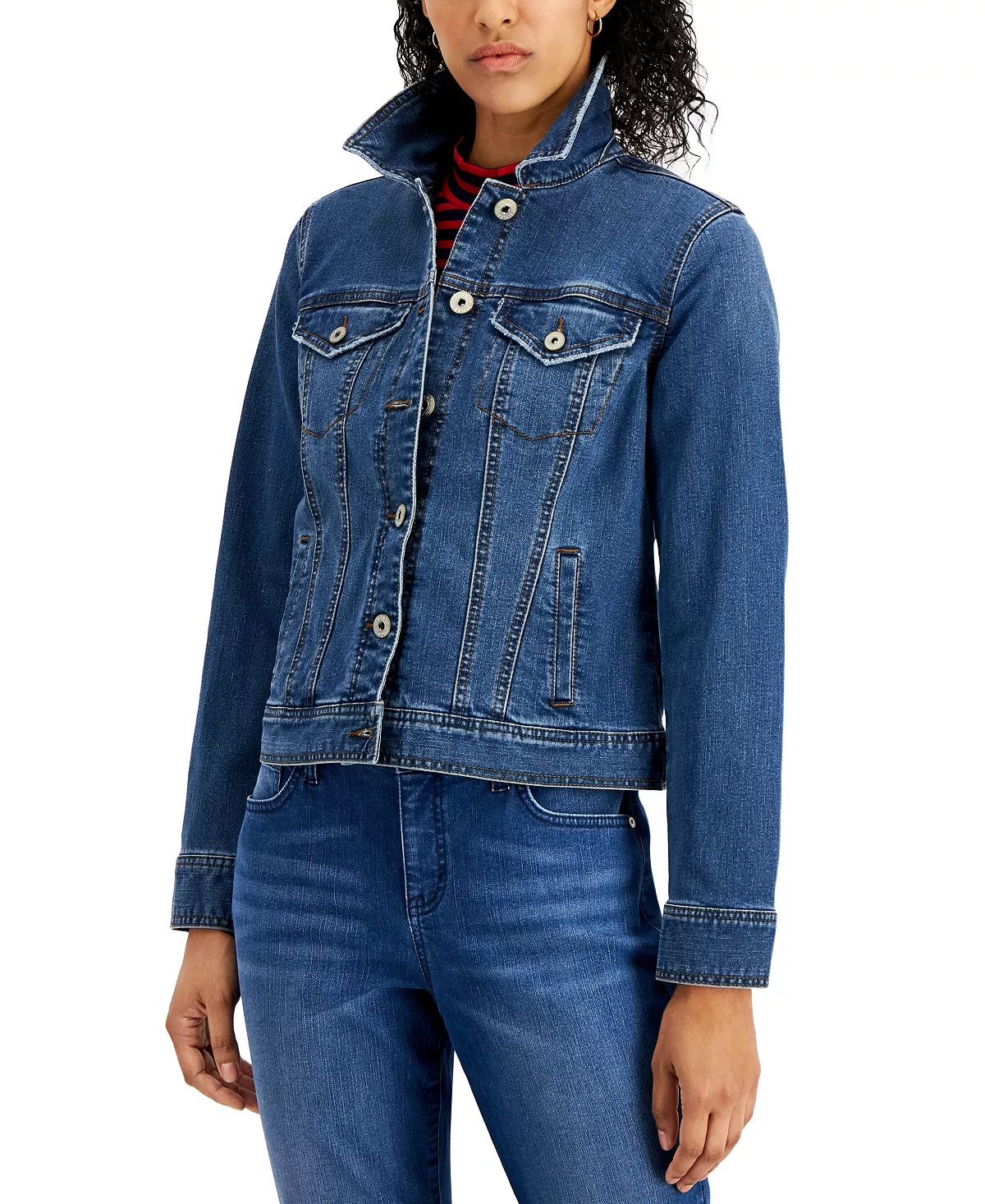 Style & Co Assic Denim Jacket, Created For Macy's 5 Style & Co Assic Denim Jacket, Created For Macy's - Image 5