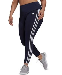 ADIDAS Plus-Size Designed 2 Move High-Rise 3-Stripes 7/8 Sport Tights