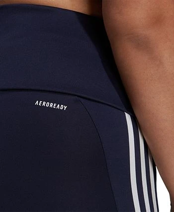 ADIDAS Plus-Size Designed 2 Move High-Rise 3-Stripes 7/8 Sport Tights 2 ADIDAS Plus-Size Designed 2 Move High-Rise 3-Stripes 7/8 Sport Tights - Image 2