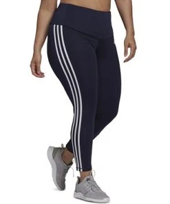 ADIDAS Plus-Size Designed 2 Move High-Rise 3-Stripes 7/8 Sport Tights 9 ADIDAS Plus-Size Designed 2 Move High-Rise 3-Stripes 7/8 Sport Tights -CeCe cloth-shop 19702185 fpx