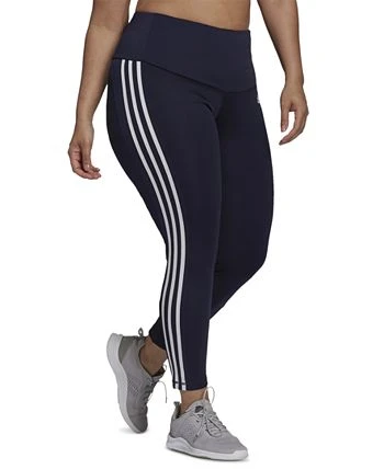 ADIDAS Plus-Size Designed 2 Move High-Rise 3-Stripes 7/8 Sport Tights 3 ADIDAS Plus-Size Designed 2 Move High-Rise 3-Stripes 7/8 Sport Tights - Image 3