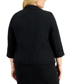 Kasper Plus Size Open-Front Soft Blazer -CeCe cloth-shop 19865748 fpx