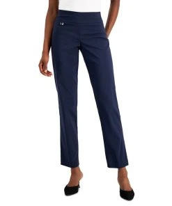 Alfani Women's Tummy-Control Pull-On Straight Leg Pants, Created For Macy's