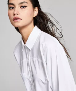 And Now This Women's Long-Sleeve Cotton Button Down Shirt -CeCe cloth-shop 19966920 fpx