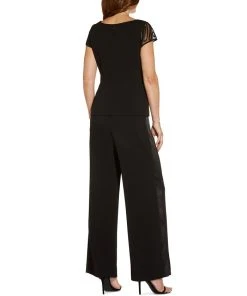 Adrianna Papell Soutache-Trim Asymmetrical Top -CeCe cloth-shop 19982913 fpx