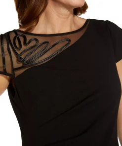 Adrianna Papell Soutache-Trim Asymmetrical Top -CeCe cloth-shop 19982921 fpx