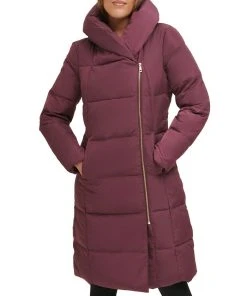 Cole Haan Signature Asymmetrical Pillow-Collar Down Puffer Coat