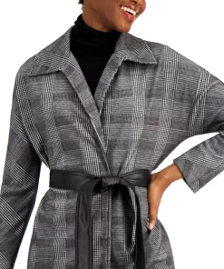 Anne Klein Printed Belted Jacket -CeCe cloth-shop 20336209 fpx