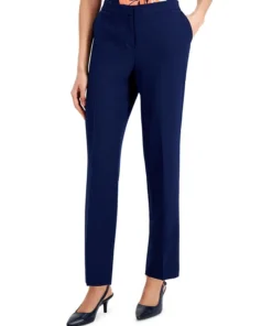Kasper Slim Straight-Leg Pants