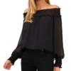 CeCe Smocked Off-The-Shoulder Top