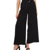 CeCe Wide-Leg Belted Moss Crepe Pants