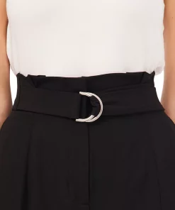 CeCe Wide-Leg Belted Moss Crepe Pants -CeCe cloth-shop 20805786 fpx