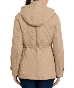 Michael Kors Women's Petite Quilted Hooded Anorak Coat -CeCe cloth-shop 20820723 fpx