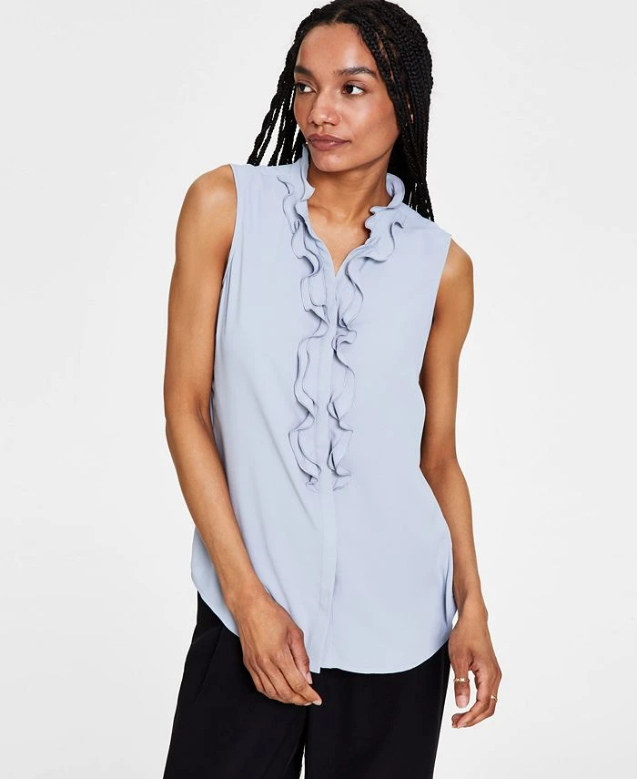 Bar III Women's Ruffled Top, Created For Macy's 4 Bar III Women's Ruffled Top, Created For Macy's - Image 4
