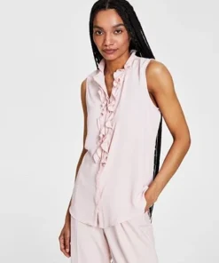 Bar III Women's Ruffled Top, Created For Macy's 11 Bar III Women's Ruffled Top, Created For Macy's -CeCe cloth-shop 20893171 fpx