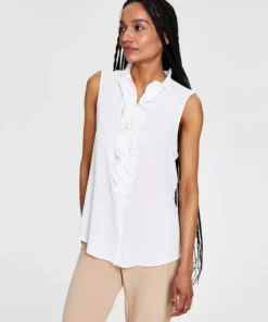 Bar III Women's Ruffled Top, Created For Macy's 12 Bar III Women's Ruffled Top, Created For Macy's -CeCe cloth-shop 20893173 fpx