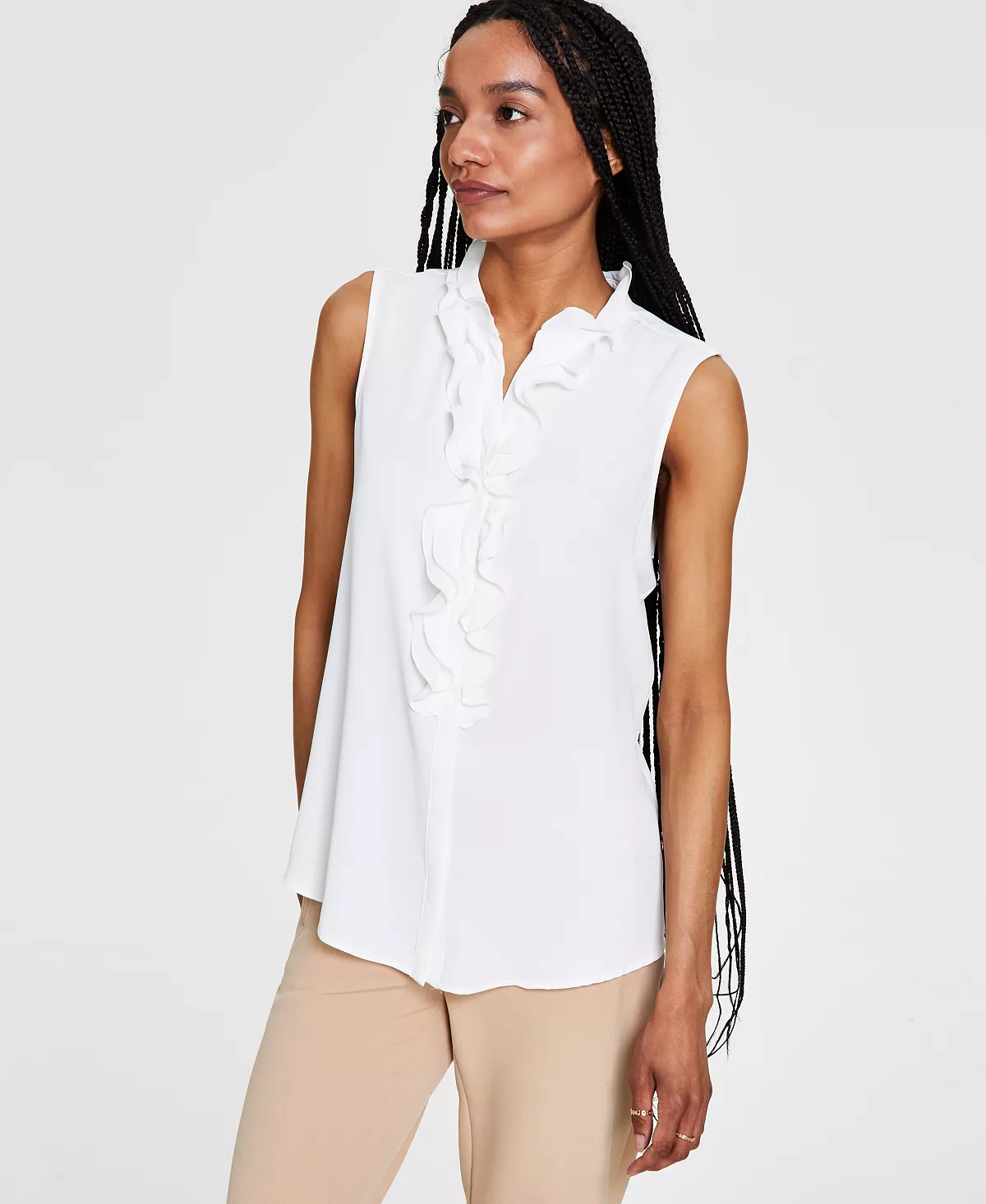 Bar III Women's Ruffled Top, Created For Macy's 6 Bar III Women's Ruffled Top, Created For Macy's - Image 6