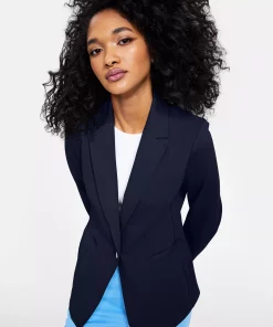 Bar III Women's Notch-Collar Single Button Blazer, Created For Macy's -CeCe cloth-shop 20931432 fpx