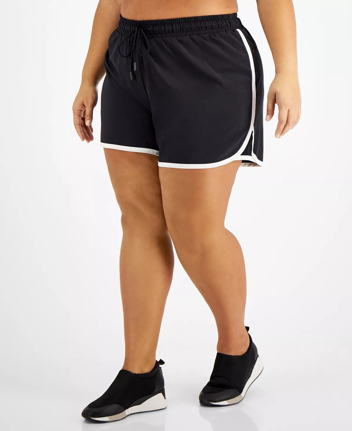 ID Ideology Plus Size Running Shorts, Created For Macy's 4 ID Ideology Plus Size Running Shorts, Created For Macy's - Image 4